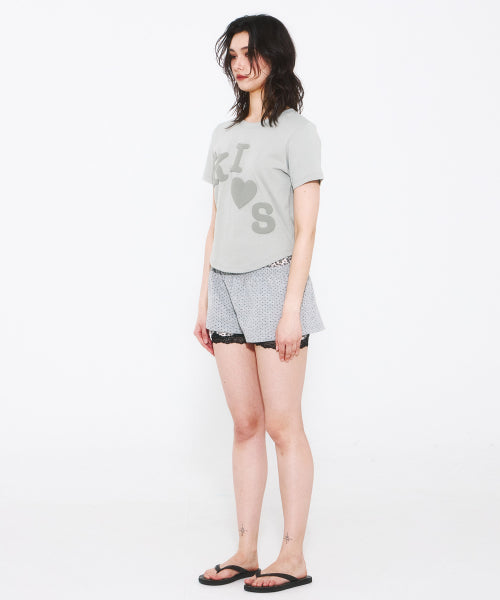MESSY KISS LOGO T-SHIRT - 4 COLORS KHAKI