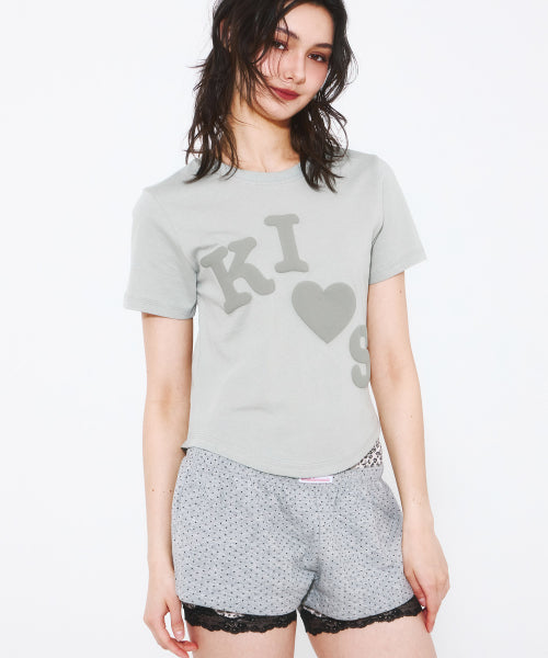 MESSY KISS LOGO T-SHIRT - 4 COLORS KHAKI
