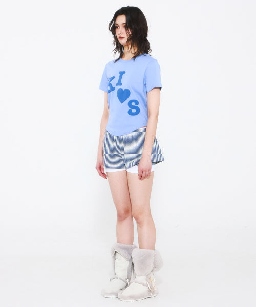 MESSY KISS LOGO T-SHIRT - 4 COLORS BLUE