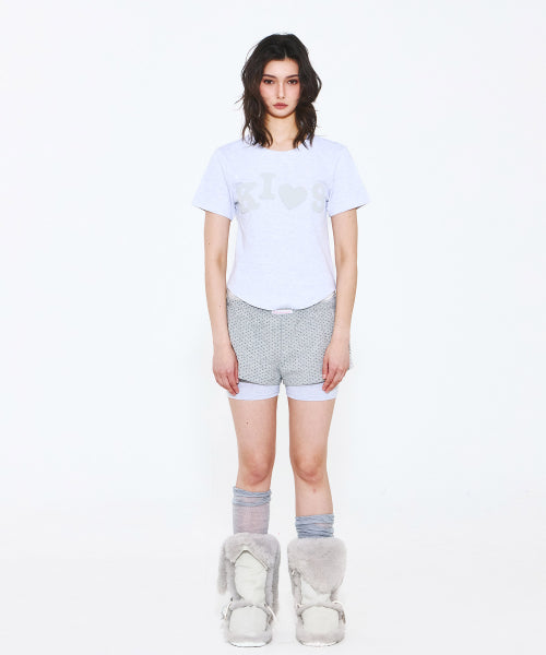 BUMPY KISS LOGO T-SHIRT - 4 COLORS GREY
