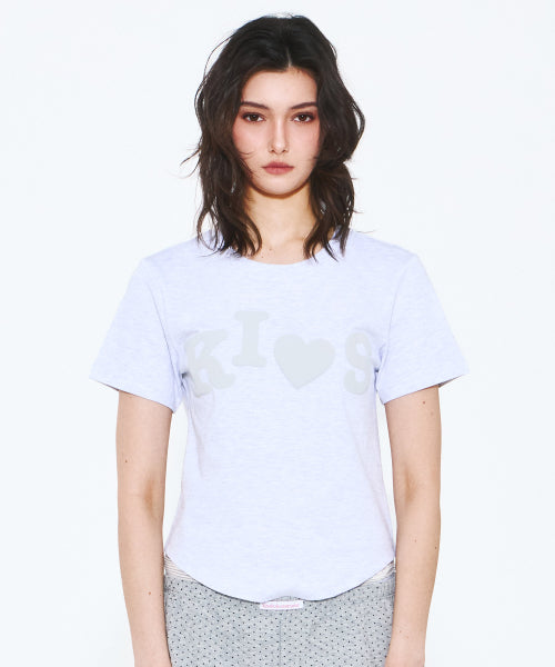 BUMPY KISS LOGO T-SHIRT - 4 COLORS GREY