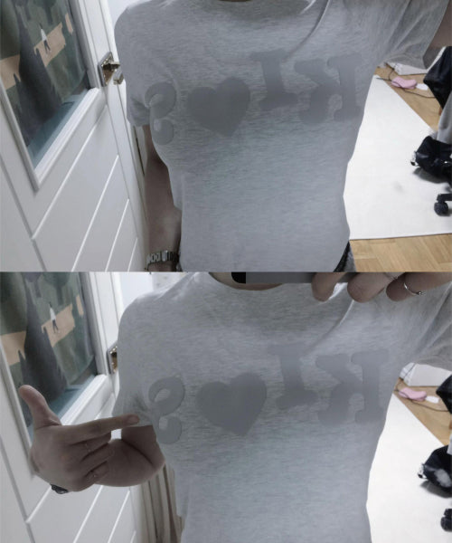 BUMPY KISS LOGO T-SHIRT - 4 COLORS GREY
