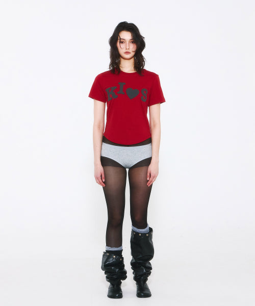 BUMPY KISS LOGO T-SHIRT - 4 COLORS RED