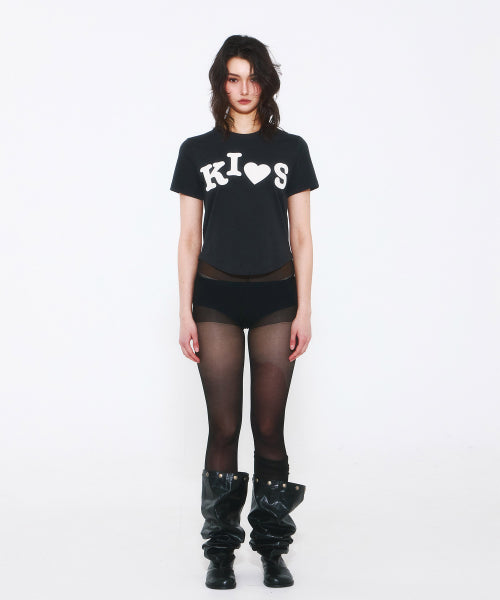 BUMPY KISS LOGO T-SHIRT - 4 COLORS CHARCOAL