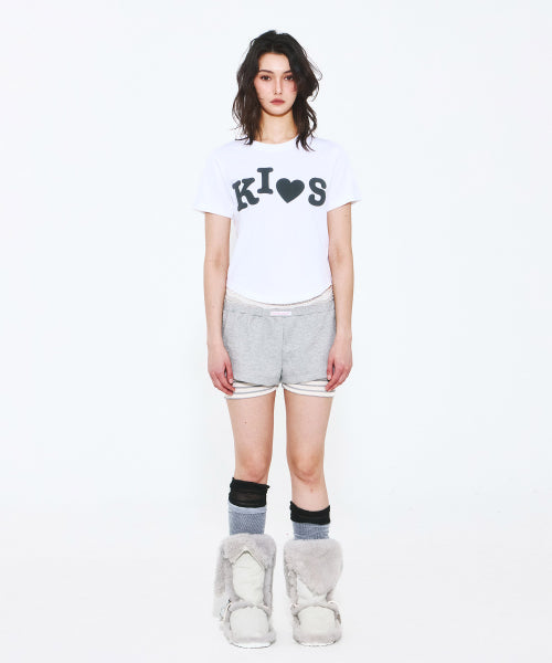 BUMPY KISS LOGO T-SHIRT - 4 COLORS WHITE