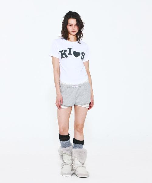 BUMPY KISS LOGO T-SHIRT - 4 COLORS WHITE