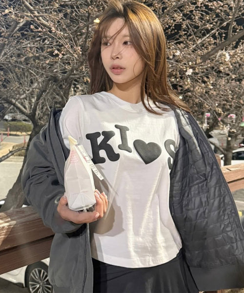 BUMPY KISS LOGO T-SHIRT - 4 COLORS WHITE