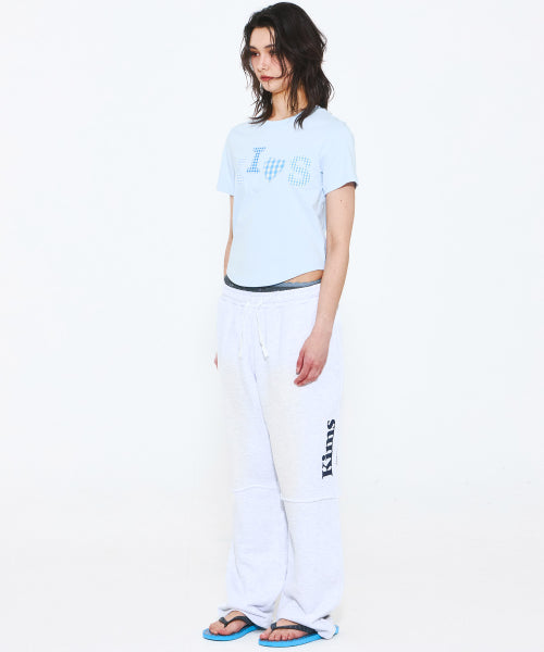 BUMPY KISS LOGO APPLIQUE T-SHIRT - 2 COLORS BLUE