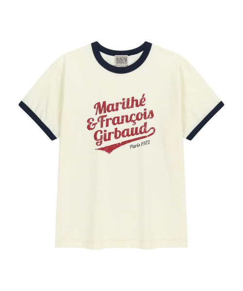 VINTAGE LOGO RINGER TEE - 3 COLORS IVORY