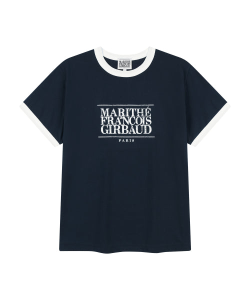 AEROCOOL CRACK CLASSIC LOGO RINGER TEE - 3 COLORS NAVY