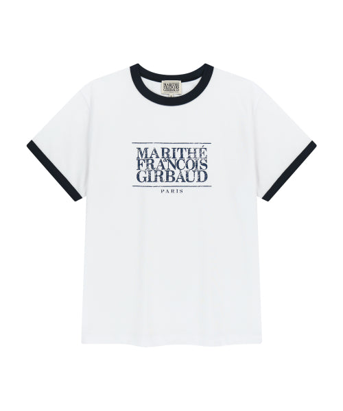 AEROCOOL CRACK CLASSIC LOGO RINGER TEE - 3 COLORS WHITE