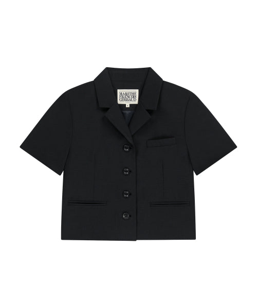 W HALF SLEEVE JACKET - 2 COLORS BLACK