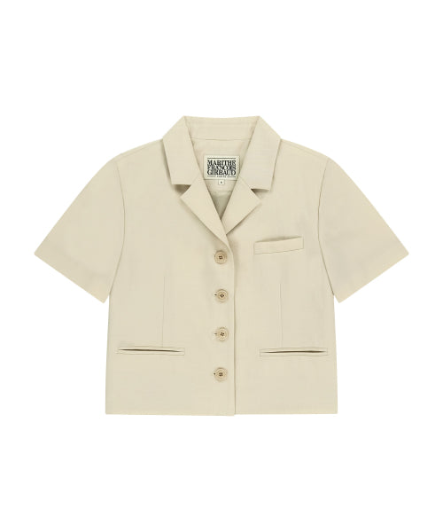 W HALF SLEEVE JACKET - 2 COLORS BEIGE