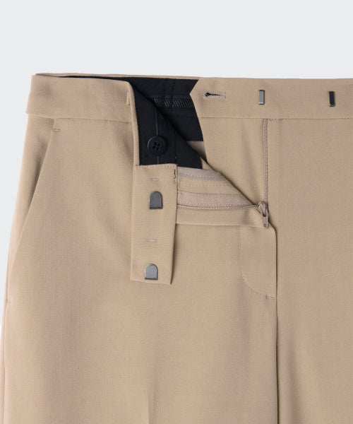 WOMENS WIDE HIDDEN BANDING SLACKS #韓韶禧同款! - 4 COLORS BEIGE
