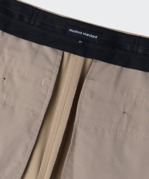 WOMENS WIDE HIDDEN BANDING SLACKS #韓韶禧同款! - 4 COLORS BEIGE