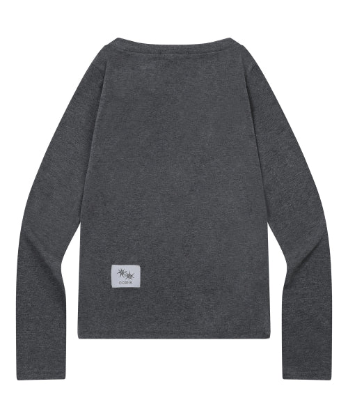 ROUND NECK BUTTON CARDIGAN - 2 COLORS BLACK