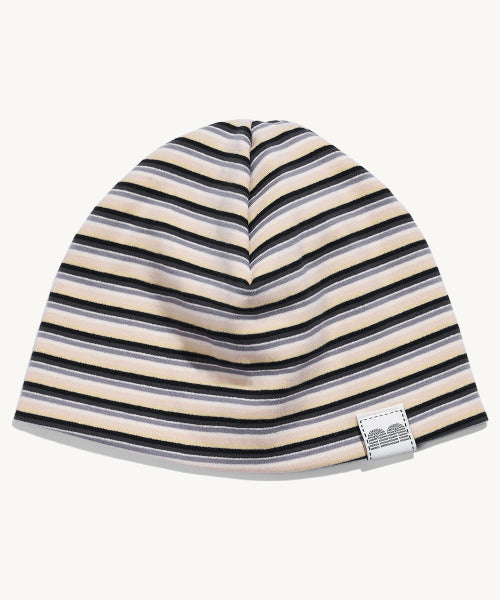 NN LABEL STRIPE BEANIE - 9 COLORS BLACK
