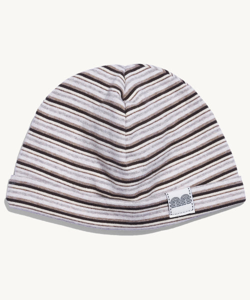 NN LABEL STRIPE BEANIE - 9 COLORS BROWN