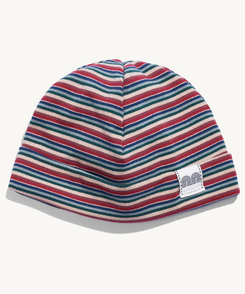 NN LABEL STRIPE BEANIE - 9 COLORS RED