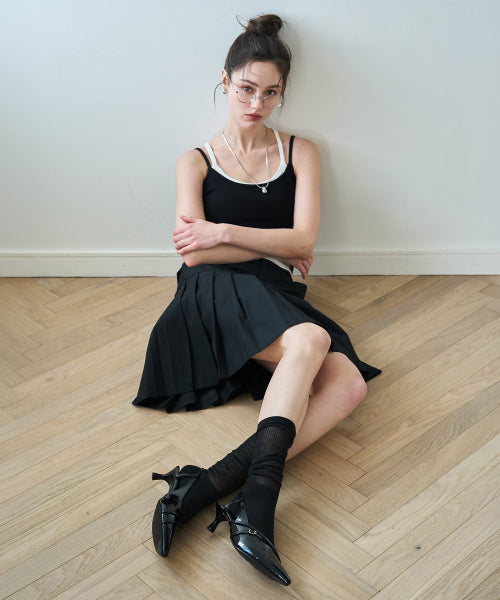 CROSS STRAP SLINGBACK BLACK
