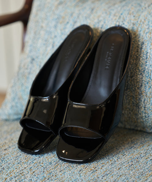 MIRA MODERN SQUARE HEEL BLACK