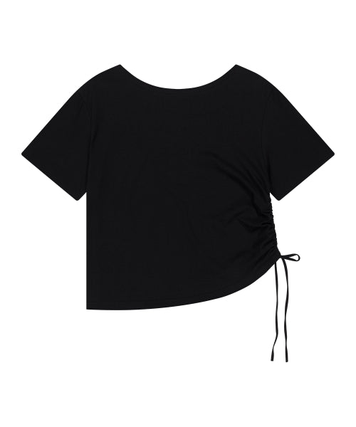 129 OFF SHOULDER T-SHIRT BLACK BLACK