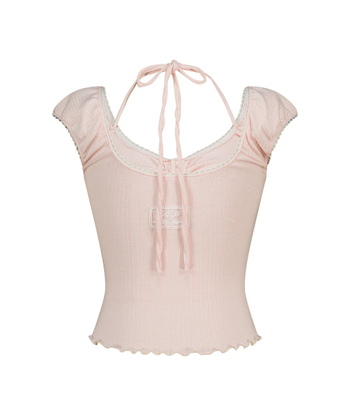 BUTTON HALTER SLEEVELESS - 4 COLORS PINK