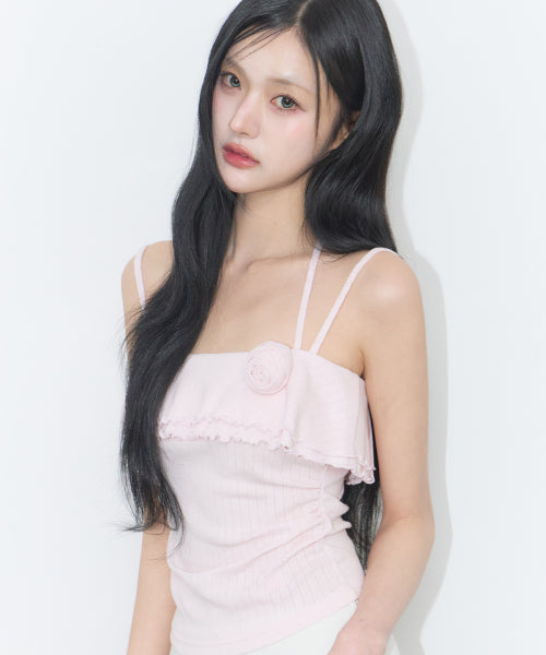 RUFFLE SLEEVELESS - 4 COLORS PINK