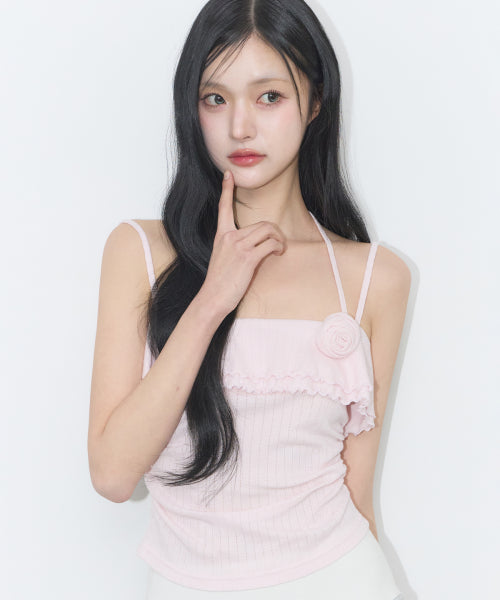 RUFFLE SLEEVELESS - 4 COLORS PINK