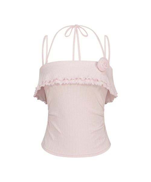 RUFFLE SLEEVELESS - 4 COLORS PINK