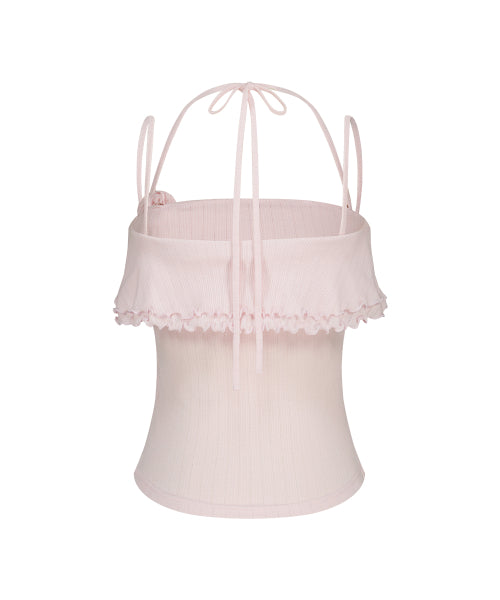 RUFFLE SLEEVELESS - 4 COLORS PINK