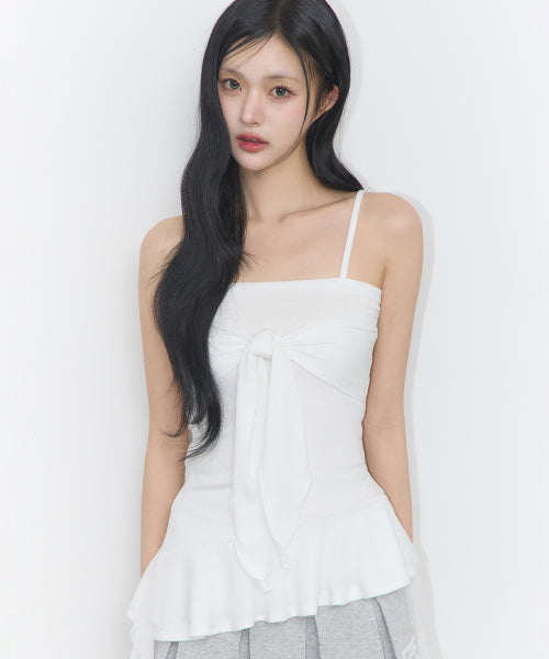 RIBBON SLEEVELESS - 3 COLORS WHITE