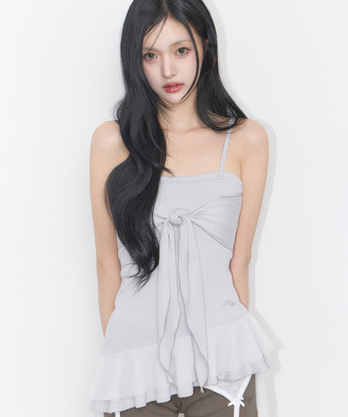 RIBBON SLEEVELESS - 3 COLORS GREY