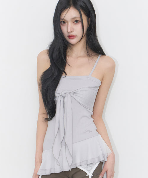 RIBBON SLEEVELESS - 3 COLORS GREY