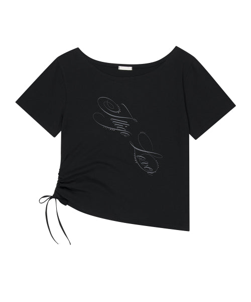 RIBBON SHIRT - 4 COLORS BLACK
