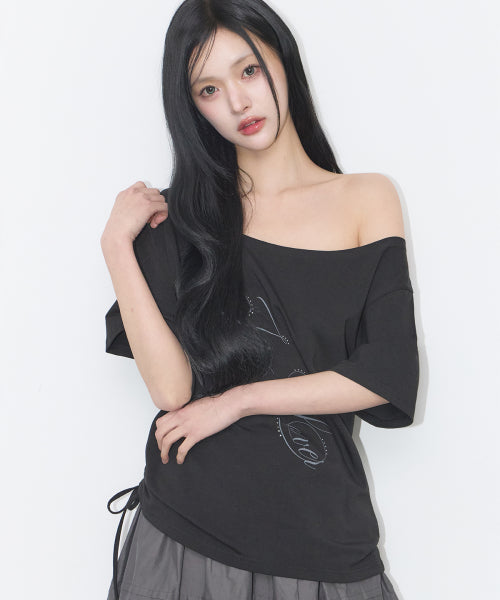 RIBBON SHIRT - 4 COLORS BLACK
