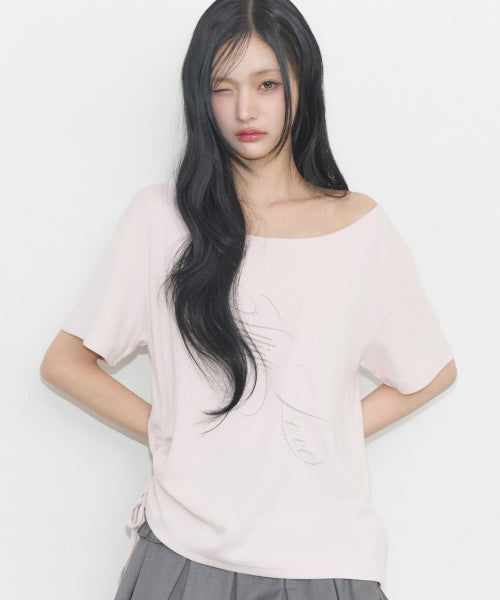 RIBBON SHIRT - 4 COLORS PINK