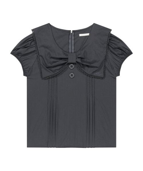 COLLAR BLOUSE - 4 COLORS CHARCOAL