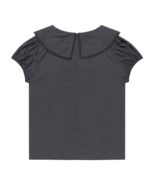 COLLAR BLOUSE - 4 COLORS CHARCOAL