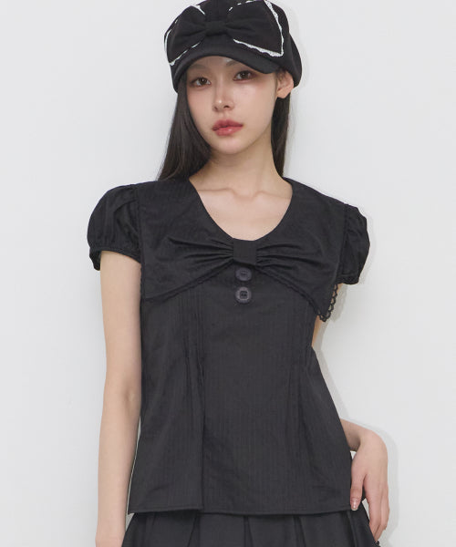 COLLAR BLOUSE - 4 COLORS BLACK