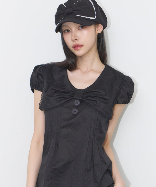 COLLAR BLOUSE - 4 COLORS BLACK