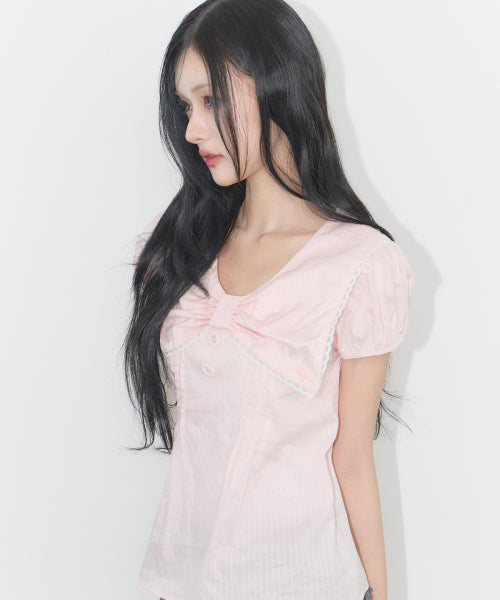 COLLAR BLOUSE - 4 COLORS PINK