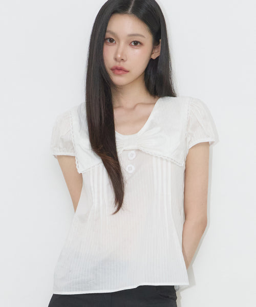 COLLAR BLOUSE - 4 COLORS WHITE