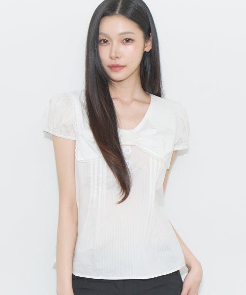 COLLAR BLOUSE - 4 COLORS WHITE