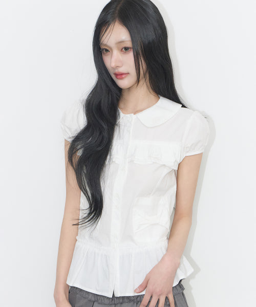 POCKET BLOUSE PINK - 4 COLORS WHITE