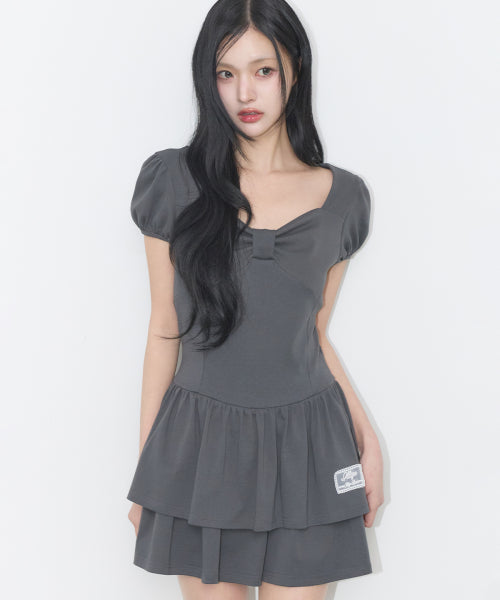 MINI DRESS - 3 COLORS CHARCOAL