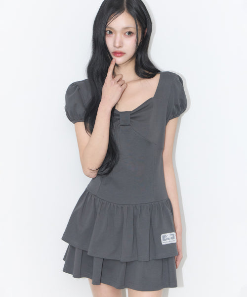 MINI DRESS - 3 COLORS CHARCOAL