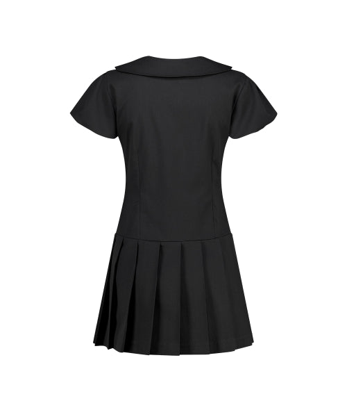 ROSE PLEATS MINI DRESS - 3 COLORS BLACK