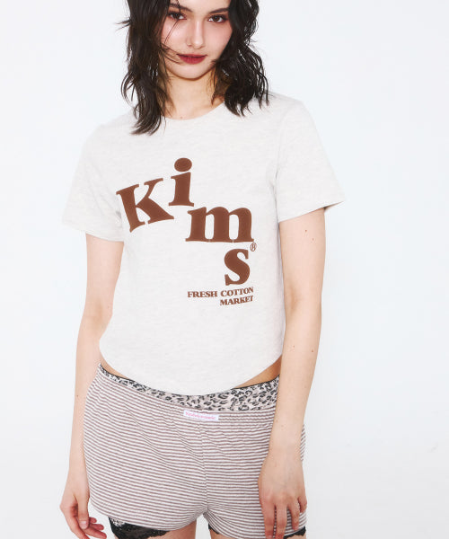 MESSY ALPHA LOGO T-SHIRT - 3 COLORS OATMEAL