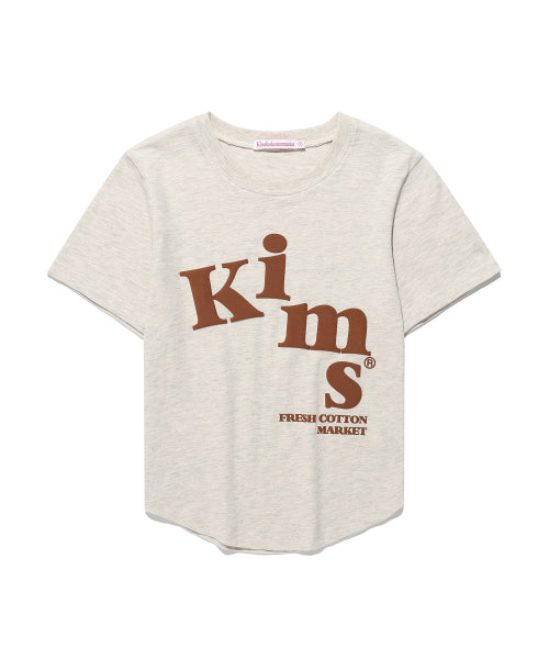 MESSY ALPHA LOGO T-SHIRT - 3 COLORS OATMEAL
